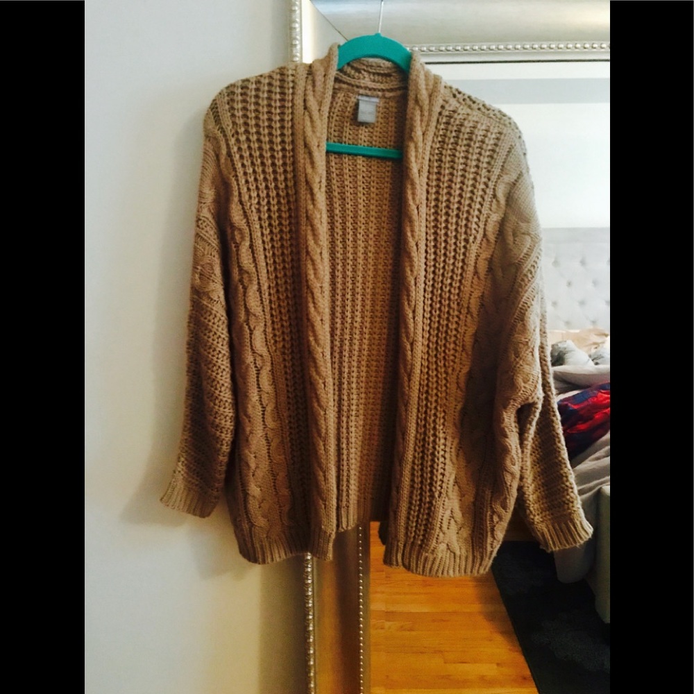 Camel brown cardigan. Soft and cozy